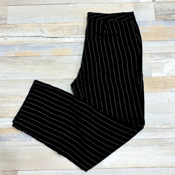 RALPH LAUREN Black  striped linen pants - Picture 1 of 8